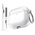 AirPods 5/4 AhaStyle WG164-B stoßfestes Etui mit Reinigungsstift - transparent mit Glitzer