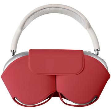 AirPods Max Hülle mit Schlafmodus - PU-Leder Kopfhörer Hülle - Rot