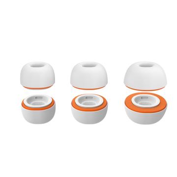 AirPods Pro/Pro 2 AhaStyle WG181 Ersatz-Ohrstöpsel - 3 Paare - Weiß / Orange