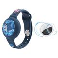 AirTag 1/2 Armband für Kinder aus Silikon mit fröhlichem Hai - Blau