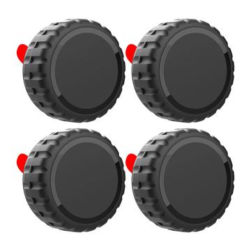 Apple AirTag 1/2 Selbstklebendes wasserdichtes Etui - 4 Stk. - Schwarz