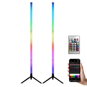 RGB-LED-Stehlampen mit Fernbedienung für eine stimmungsvolle Beleuchtung - 103cm - 2 Stück