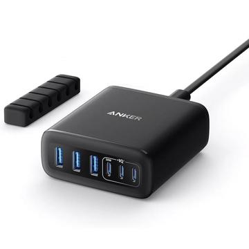 Anker 112W Desktop-Ladegerät - 3x USB-A, 3x USB-C - Schwarz