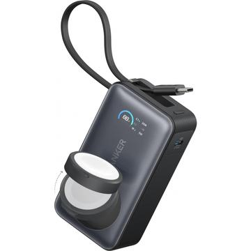 Anker MagGo 10000mAh Power Bank mit Apple Watch Ladegerät - 35W - Schwarz