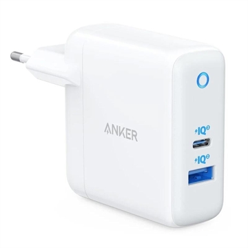Anker PowerPort PD+ 2 Wandladegerät mit zwei Anschlüssen - 35W - Weiß
