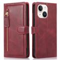 Reißverschlusstasche iPhone 14 Plus Wallet Hülle - Rot
