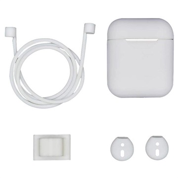 4-in-1 Apple AirPods / AirPods 2 Silikon Zubehör-Set