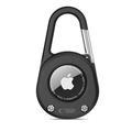 Apple AirTag 1/2 Tech-Protect Slidelock Karabiner Schlüsselanhänger - Schwarz