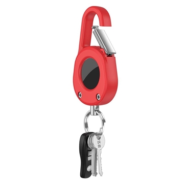 Apple AirTag 1/2 Clip-And-Go-Etui mit Karabiner - Rot