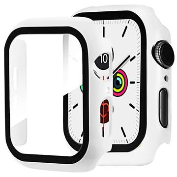 Apple Watch SE (2022)/SE/6/5/4 Kunststoff Hülle mit Panzerglas - 40mm - Weiß