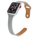 Apple Watch Ultra 2/Ultra/9/8/SE (2022)/7/SE/6/5/4/3/2/1 Premium Lederarmband - 45mm/44mm/42mm - Grau