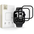 Apple Watch Series 11/10 Tech-Protect Glas Flex+ Hybrid Displayschutzfolie - 46mm - 2 Stk. - Schwarzer Rand