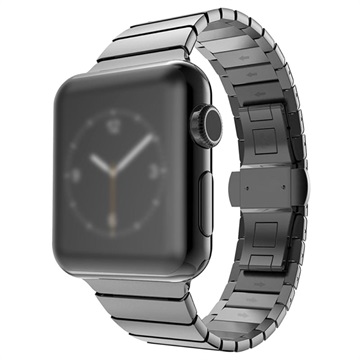 Apple Watch Series 11/10/9/8/SE 3/SE (2022)/7/SE/6/5/4/3/2/1 Edelstahlarmband - 42mm/41mm/40mm/38mm - Schwarz
