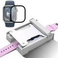 Apple Watch Series 9/8/7 Displayschutzfolie mit staubfreiem Montage-Set - 41mm - schwarzer Rand