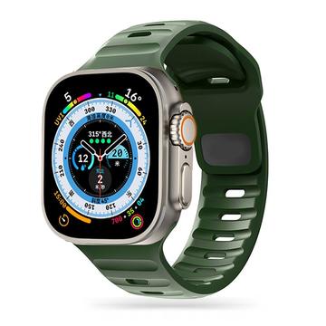 Apple Watch Series Ultra 2/Ultra/9/8/SE (2022)/7/SE/6/5/4/3/2/1 Tech-Protect IconBand Line Silikonarmband - 49mm/45mm/44mm/42mm - Armeegrün
