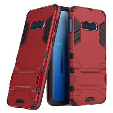 Armor Serie Samsung Galaxy S10e Hybrid Hülle mit Ständer - Rot