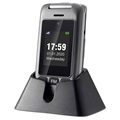 Artfone G6 Flip Seniorenhandy - 4G, Dual display, SOS - Grau
