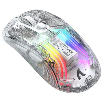 Attack Shark X2 Transparente Kabellose Maus mit RGB