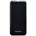 Awei P68K Slim Powerbank mit Touch Switch - 10000mAh - Schwarz
