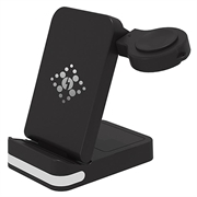 B-27 3-in-1 klappbares kabelloses Ladegerät mit Nachtlicht - 15W