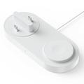 B-33 3-in-1-Wireless-Ladestation mit USB-C-Anschlüssen - 15W - Weiß