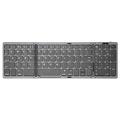 B089 Faltbare kabellose Tastatur mit Ziffernblock - 81 Tasten - Grau