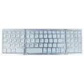 B089 Faltbare kabellose Tastatur mit Ziffernblock - 81 Tasten - Silber