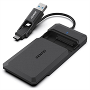 BENFEI 2.5"-SATA-SSD-Gehäuse - USB-C/USB-A, UASP- und SATA-III-Unterstützung - Schwarz