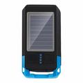 BG-1706 USB+Solar Wiederaufladbare Fahrradlichter Wasserdicht 6 Lichtmodi Fahrrad Doppelscheinwerfer mit Horn Alarm - Blau
