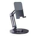 BONERUY L06X Smartphone-/Tablet-Ständer aus Aluminium - um 360 drehbar, klappbar, mit verschiedenen Neigungswinkeln