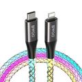 BWOO RGB geflochtenes USB-C/Lightning-Kabel - 1m, 27W