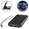 Baseus Bracket 2xUSB Powerbank mit Qi Ladegerät - 8000mAh - Schwarz