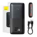 Baseus Bipow Pro Digital Display Schnelllade-Powerbank 10000mAh/22.5W - 2xUSB, USB-C - Schwarz
