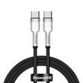 Baseus Cafule-Serie Metall-USB-C-Kabel 100W CATJK-C01 – 1m – Schwarz