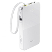 Baseus EnerFill Bipow2 Pro 10000mAh Powerbank mit USB-C-Kabel - Weiß