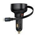 Baseus Enjoyment Pro 55W Autoladegerät mit einziehbarem Lightning-Kabel - Schwarz