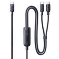 Baseus Flash 4 2-in-1-Schnellladekabel (USB-C auf zwei USB-C), 1.5m/140W - Schwarz