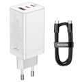 Baseus GaN3 Pro Schnell Wand-ladegerät mit USB-C Kabel - 1m - Weiß