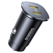 Baseus GoTrip 30W Dual USB-C Autoladegerät - Schwarz