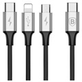 Baseus Rapid Series USB-C 3-in-1 Kabel CAMLT-SUS1 - 1.2m - Silber