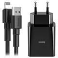 Baseus Speed Mini Wand-ladegerät & Lightning Kabel TZCCFS-R01 - Schwarz