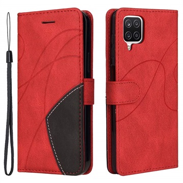 Bi-Color Series Samsung Galaxy A12 Wallet Hülle