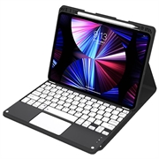 iPad Air 13 2026/2025/2024/iPad Pro 12.9 2022/2021/2020/2018 Bluetooth-Tastaturhülle - Schwarz