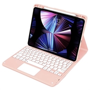 iPad Air 13 2026/2025/2024/iPad Pro 12.9 2022/2021/2020/2018 Bluetooth-Tastaturhülle - Rosa