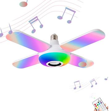 Bluetooth RGB Musik LED-Deckenleuchte mit 4 klappbaren Blättern - E27