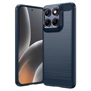 Motorola Edge 70 Fusion/70 Fusion+ Gebürstete TPU Hülle - Karbonfaser - blau