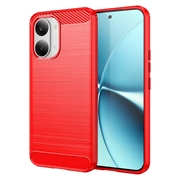 Xiaomi Redmi Turbo 5 Max/Poco X8 Pro Max Gebürstete TPU Hülle - Karbonfaser - rot
