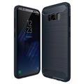 Samsung Galaxy S8 Brushed TPU Hülle - Carbonfaser