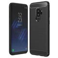 Samsung Galaxy S9+ Angeraute TPU Hülle - Karbonfaser