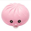 Dumpling-Squishy-Antistressspielzeug, das Blasen macht, mit Dampfkorb - Rosa